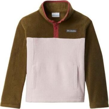 コロンビア COLUMBIA フリース ピンク オリーブ ジュニア キッズ 【 PINK COLUMBIA COLUMBIASTEENS MOUNTAIN 1 4SNAP FLEECE PULLOVER MINERAL NEW OLIVE 】