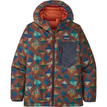 パタゴニア リバーシブル ダウン フード付 トレーナー 橙 オレンジ ジュニア キッズ 【 ORANGE PATAGONIA REVERSIBLE DOWN HOODED SWEATER METRIC 】