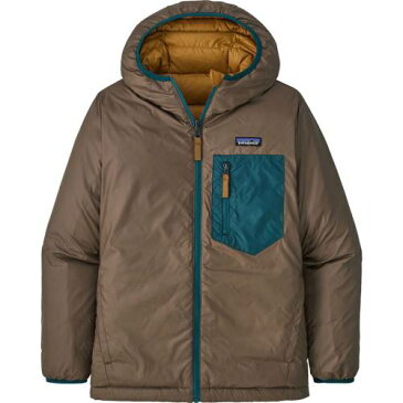 パタゴニア リバーシブル ダウン フード付 トレーナー 茶色 ブラウン ジュニア キッズ 【 PATAGONIA REVERSIBLE DOWN HOODED SWEATER OAKS BROWN 】