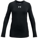 クルー 黒色 ブラック 白色 ホワイト アンダーアーマー ジュニア キッズ 【 UNDER ARMOUR COZY ARMOUR LONG-SLEEVE CREW TOP / BLACK WHITE 】 ベビー マタニティ トップス(4)