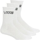 ヴァンズ バンズ クラシック クルー 白色 ホワイト ジュニア キッズ 【 VANS CLASSIC CREW SOCK WHITE 】