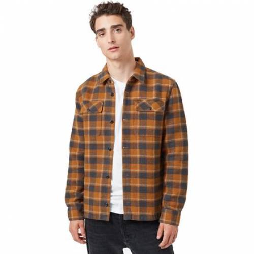 o[ F uE Y y TENTREE HEAVYWEIGHT FLANNEL SHIRT / RUBBER BROWN RETRO PLAID z Yt@bV gbvX