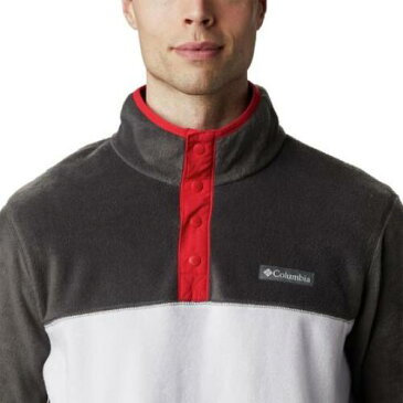 コロンビア COLUMBIA フリース ジャケット 灰色 グレー シャーク 赤 レッド フリースジャケット メンズ 【 RED COLUMBIA COLUMBIASTEENS MOUNTAIN 1 2SNAP NIMBUS GREY SHARK 】