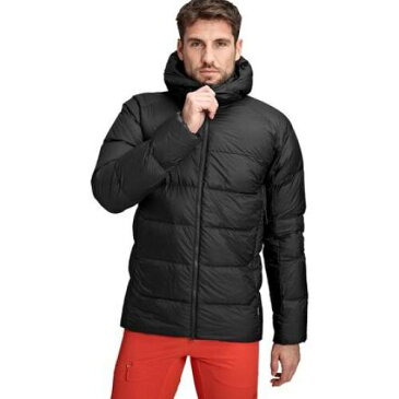 MAMMUT フード付 ダウン ジャケット 黒色 ブラック ダウンジャケット メンズ 【 MAMMUT MAMMUTMERON IN HOODED BLACK 】