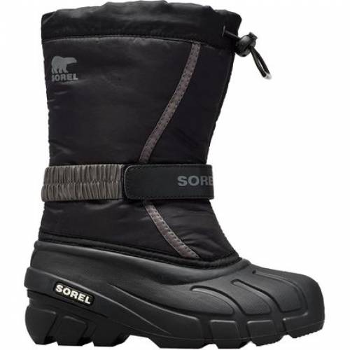 ソレル ブーツ 黒色 ブラック シティ 灰色 グレー 【 SOREL FLURRY BOOT BLACK CITY GREY 】