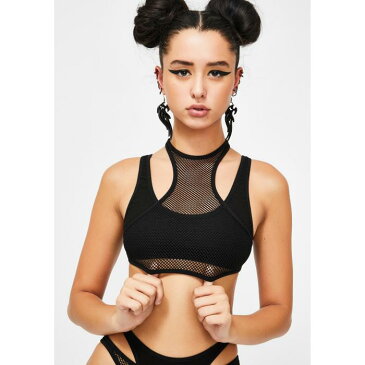 CLUB EXX クラブ 黒 ブラック 【 BLACK CLUB EXX FATAL FANTASY LAYERED HALTER TOP 】 レディースファッション トップス ベアトップ チューブトップ