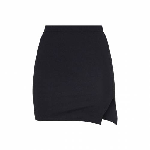 FASH 黒 ブラック 【 BLACK JEMMIA SPLIT MINI SKIRT 】 レディースファッション ボトムス スカート 送料無料