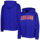 アウタースタッフ カブス フルジップ フリース フーディー パーカー 青色 ブルー ジュニア キッズ 【 OUTERSTUFF CUBS WORDMARK FULL-ZIP FLEECE HOODIE - BOYS' GRADE SCHOOL / BLUE 】 ベビー マタニティ トップス