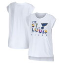 ウェアバイエリンアンドリューズ ブルース Tシャツ レディース 白色 ホワイト WOMEN'S 【 WEAR BY ERIN ANDREWS WEAR BY ERIN ANDREWS BLUES GREETINGS FROM MUSCLE T-SHIRT - / WHITE 】 レディースファッション トップ