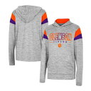 コロシアム クレムソン スリーブ フーディー パーカー Tシャツ 灰色 グレー 長袖 ジュニア キッズ 【 COLOSSEUM CLEMSON TARTOOKAS LONG SLEEVE HOODIE T-SHIRT - BOYS' GRADE SCHOOL / GREY 】 ベビー マタニティ トッ