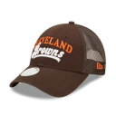 NEW ERA ブラウンズ チーム トラッカー スナップバック バッグ レディース 茶色 ブラウン ニューエラ WOMEN'S 【 TEAM SNAPBACK BROWNS TRUCKER 9FORTY HAT BROWN 】