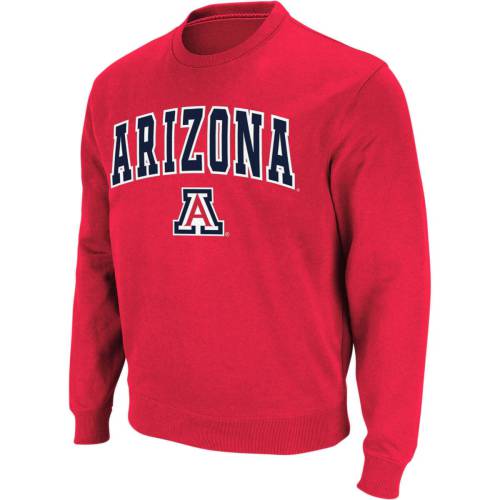 コロシアム アリゾナ ロゴ クルー スウェットシャツ トレーナー メンズ 赤 レッド & MEN'S 【 COLOSSEUM ARIZONA ARCH LOGO CREW NECK SWEATSHIRT - / RED 】 メンズファッション トップス