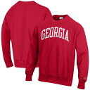 チャンピオン ジョージア リベンジ スウェットシャツ トレーナー メンズ 赤 レッド MEN'S 【 RED CHAMPION GEORGIA ARCH REVERSE WEAVE PULLOVER SWEATSHIRT 】