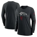 ナイキ ファルコンズ スリーブ Tシャツ レディース 黒色 ブラック 長袖 WOMEN'S 【 NIKE FALCONS PRIME SPLIT LONG SLEEVE T-SHIRT - / BLACK 】 レディースファッション トップス カットソー