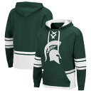 コロシアム ミシガン スケートボード フーディー パーカー メンズ 緑 グリーン ミシガンステイト 3.0 MEN'S 【 COLOSSEUM MICHIGAN STATE LACE UP PULLOVER HOODIE - / GREEN 】 メンズファッション トップス