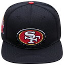 PRO STANDARD プロ スタンダード フォーティーナイナーズ ロゴ スナップバック バッグ メンズ 黒色 ブラック プロスタンダード MEN'S 【 STANDARD SNAPBACK 49ERS LOGO MESH HAT BLACK 】