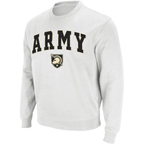 コロシアム アーミー ロゴ クルー スウェットシャツ トレーナー メンズ 白色 ホワイト & MEN'S 【 COLOSSEUM ARMY ARCH LOGO CREW NECK SWEATSHIRT - / WHITE 】 メンズファッション トップス