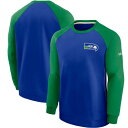 ナイキ シーホークス ラグラン クルー トレーナー メンズ 青色 ブルー スウェットトレーナーER MEN'S 【 NIKE SEAHAWKS HISTORIC RAGLAN CREW SWEATER - / BLUE 】 メンズファッション トップス