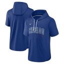 iCL JuX X[u `[ t[fB[ p[J[ Y F u[  MEN'S y NIKE CUBS SPRINGER SHORT SLEEVE TEAM PULLOVER HOODIE - / BLUE z Yt@bV gbvX