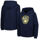 アウタースタッフ ブルワーズ チーム ロゴ フーディー パーカー 青色 ブルー ジュニア キッズ 【 OUTERSTUFF BREWERS TEAM PRIMARY LOGO PULLOVER HOODIE - BOYS' GRADE SCHOOL / BLUE 】 ベビー マタニティ トップス