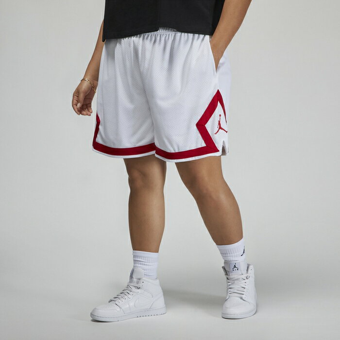 ナイキ ジョーダン ダイヤモンド ショーツ ハーフパンツ レディース 白色 ホワイト 赤 レッド WOMEN'S 【 JORDAN PLUS SIZE HERITAGE DIAMOND SHORTS - / WHITE GYM RED 】 レディースファッション ボトムス