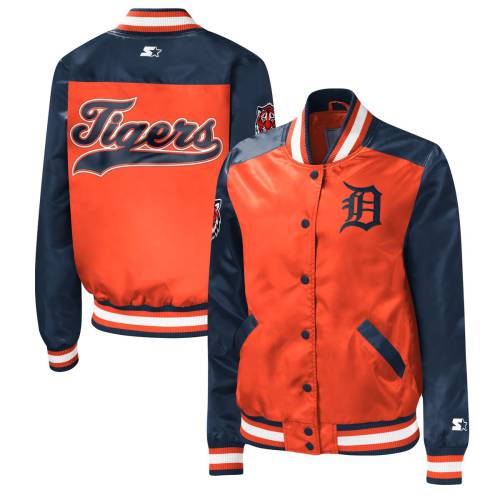 スターター タイガース レジェンド ジャケット レディース 橙 オレンジ WOMEN'S 【 STARTER TIGERS THE LEGEND FULL-SNAP JACKET - / ORANGE 】