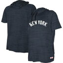 スティッチ ヤンキース ラグラン スリーブ フーディー パーカー 青色 ブルー 半袖 ジュニア キッズ 【 STITCHES YANKEES RAGLAN SHORT SLEEVE PULLOVER HOODIE - BOYS' GRADE SCHOOL / BLUE 】 ベビー マタニティ トッ