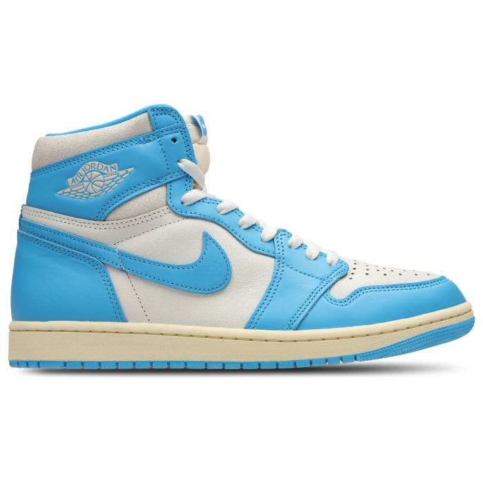 ʥ 硼 Jordan  Retro 1 High Og Boys' Grade School Blue/Powder Blue...