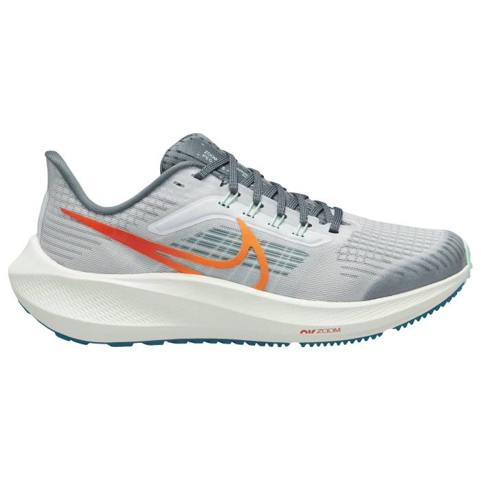 ʥ Nike  Pegasus 39 Boys' Grade School Platinum/White/Total Orange ...