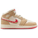 ナイキ ジョーダン Jordan 【 Air 1 Mid Se Girls' Grade School Desert/Fuchsia 】 ミッド キッズ ベビー マタニティ キッズファッション 靴 スニーカー(4)