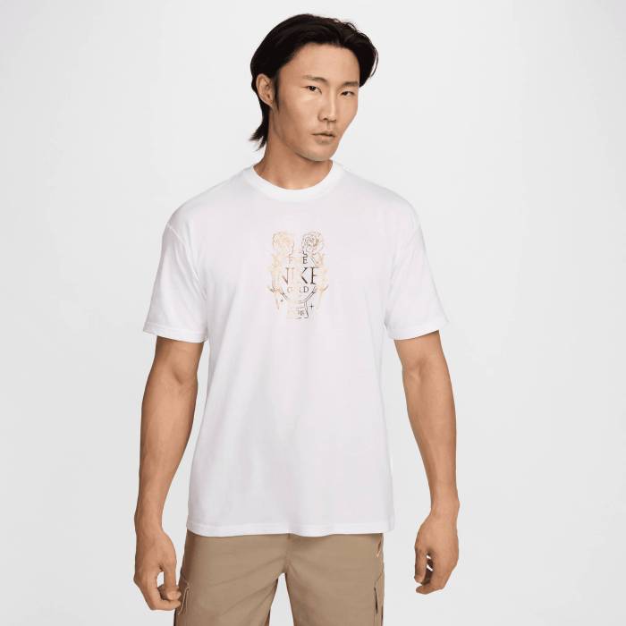 ʥ Nike  Nsw Max 90 Ftl 50Th Anniversary T-Shirt Men's White/Gold  ...