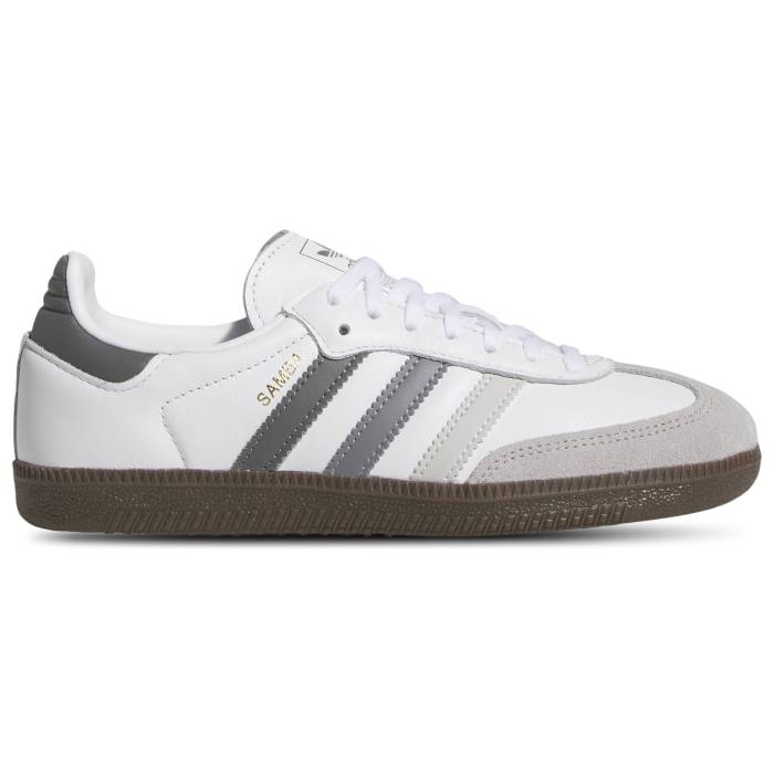 楽天スニケスアディダス Adidas Originals 【 Samba Boys' Grade School White/Grey/Grey 】 サンバ キッズ ベビー マタニティ キッズファッション 靴 スニーカー 白色 ホワイト 灰色 グレー
