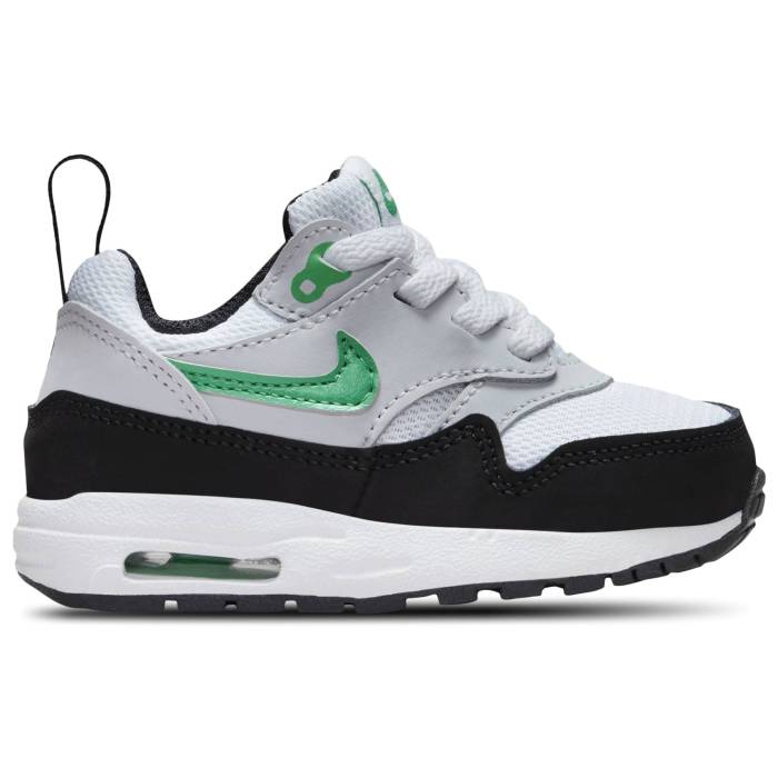 楽天スニケスナイキ Nike 【 Air Max 1 Easyon Boys' Toddler White/Stadium Green/Pure Platinum 】 マックス キッズ ベビー マタニティ ベビーファッション 靴 スニーカー 白色 ホワイト スタジアム green 緑・グリーン ピュア