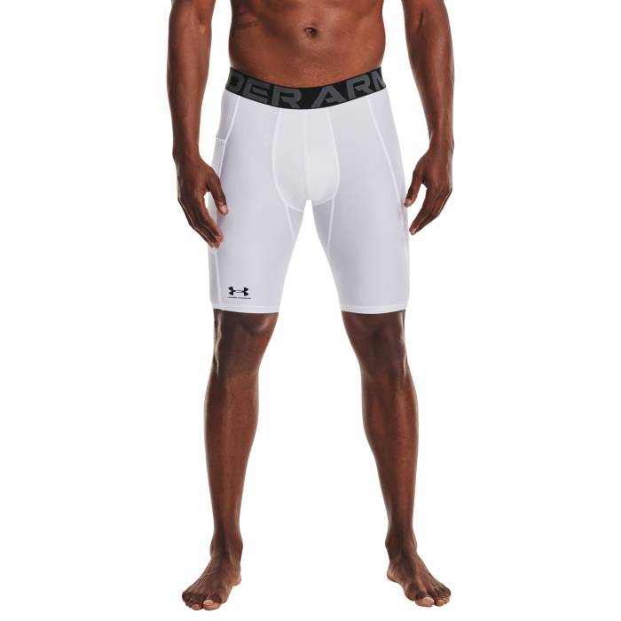 アンダーアーマー Under Armour 【 Heatgear Armour 9" Compression Shorts Men's White/Black 】 コンプレッション ショーツ メンズファッション ズボン パンツ メンズ 白色 ホワイト 黒色 ブラック