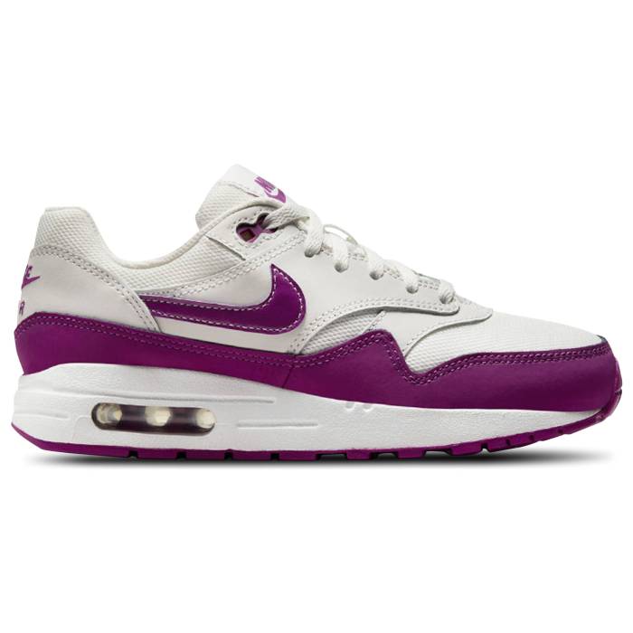 ナイキ Nike 【 Air Max 1 Boys' Grade School White/Violet 】 マックス キッズ ベビー マタニティ キッズファッション 靴 スニーカー 白色 ホワイト 紫・バイオレット