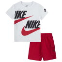 ナイキ Nike 【 Nsw Cargo Shorts Set Boys' Toddler University Red/White 】 カーゴ ショーツ キッズ ベビー マタニティ ベビーファッション 上下セット セットアップ Red 赤・レッド 白色 ホワイト