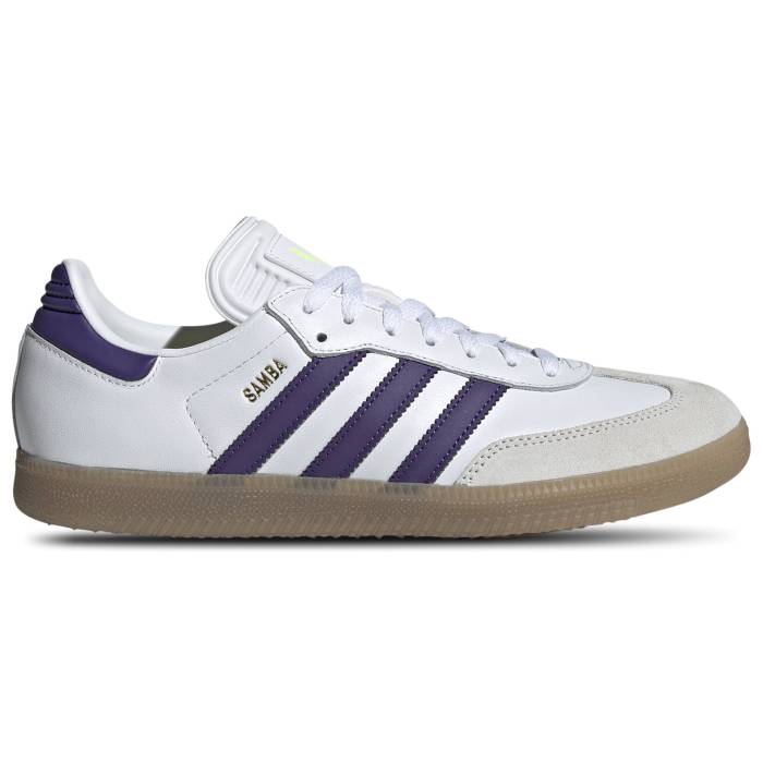 【★スーパーSALE★12/11深夜2時迄】アディダス Adidas 【 Samba Messi Men's White/Purple 】 サンバ 靴 メンズ靴 スニーカー メンズ 白色 ホワイト Purple 紫・パープル
