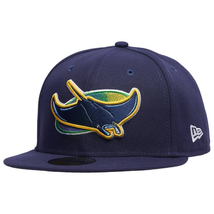 ˥塼 New Era  Rays 59Fifty Authentic Cap Adult Blue/Multi  쥤 ...