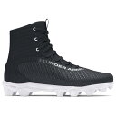 アンダーアーマー Under Armour 【 Highlight Fran Rm Jr 2.0 Boys' Grade School White/Metallic Gun Metal/Black 】 ハイライト スポーツ アウトドア 野球 ソフトボール スパイク ジュニア キッズ 白色 ホワイト メタ