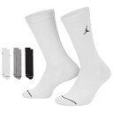 ナイキ ジョーダン Jordan 【 Every Day Cushioned Crew 3 Pack Socks Men's Grey/Black 】 クルー ソックス・靴下 インナー 下着 ナイトウェア メンズ 靴下 レッグウェア 靴下 メンズ 灰色 グレー 黒色 ブラッ