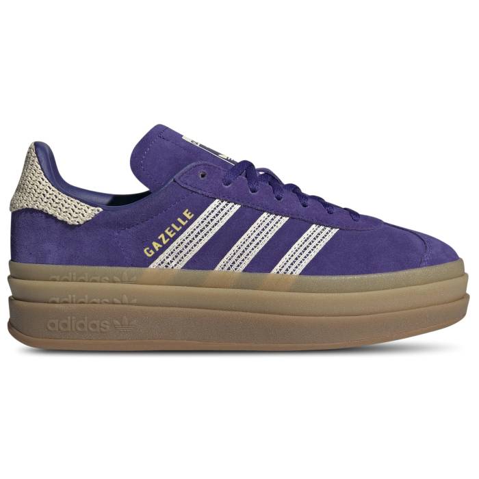 アディダス Adidas Originals 【 Gazelle Bold Women's Collegiate Purple/Wonder White/Gold Metallic 】 ガゼル 靴 レディース靴 スニーカー レディース Purple 紫・パープル 白色 ホワイト ゴールド