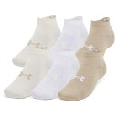 アンダーアーマー Under Armour 【 Unisex Essential 6Pk Low Men's City Khaki/City Khaki/White 】 インナー 下着 ナイトウェア メンズ 靴下 レッグウェア 靴下 メンズ シティ カーキ 白色 ホワイト