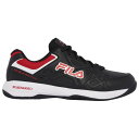 フィラ Fila 【 Double Bounce 3 Men's Black/White/Red 】 バウンス スポーツ アウトドア テニス シューズ メンズシ...