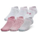 アンダーアーマー Under Armour 【 Essential 6 Pack No Show Socks Men's Pink Elixir/Prime Pink/Pink Elixir 】 ソックス・靴下 インナー 下着 ナイトウェア メンズ 靴下 レッグウェア 靴下 メンズ pink ピンク