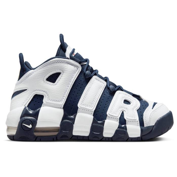 ʥ Nike  Air Uptempo Boys' Grade School White/Navy/Gold  åץƥ å...