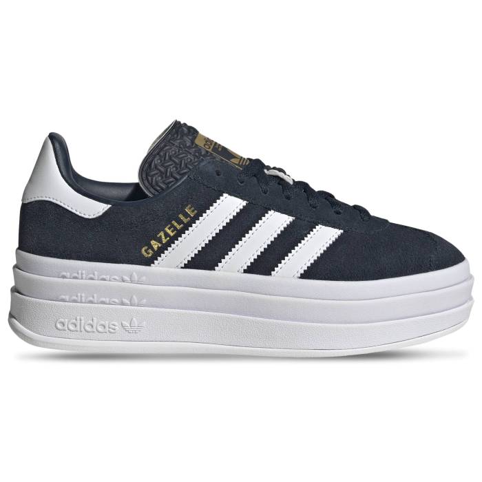 ǥ Adidas Originals  Gazelle Bold Girls' Grade School White/Gold M...