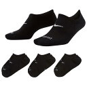 ナイキ Nike 【 Everyday Plus Cushioned 3 Pack Women's Black/White 】 インナー 下着 ナイトウェア レディース 靴下 レッグウェア 靴下 レディース 黒色 ブラック 白色 ホワイト