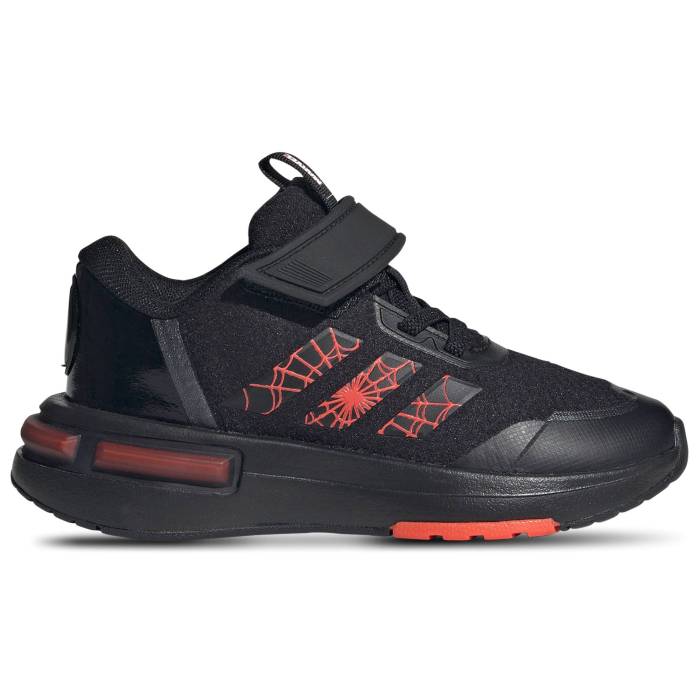 アディダス Adidas 【 Racer X Spider-Man Boys' Grade School Black/Black/Solar Red 】 キッズ ベビー マタニティ キッズファッション 靴 スニーカー 黒色 ブラック Red 赤・レッド