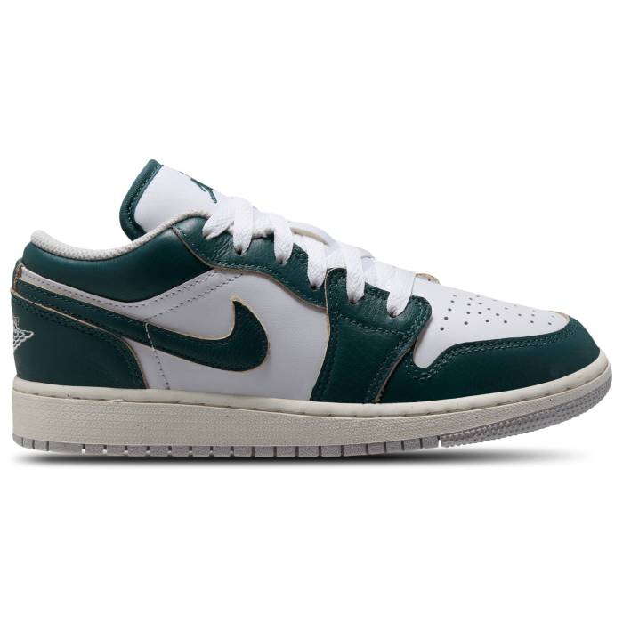 楽天スニケスナイキ ジョーダン Jordan 【 Aj 1 Low Se Boys' Grade School White/Green 】 キッズ ベビー マタニティ キッズファッション 靴 スニーカー 白色 ホワイト green 緑・グリーン