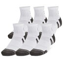 アンダーアーマー Under Armour 【 Perf Tech 6 Pack Quarter Socks Men's White/White/Jet Grey 】 テック ソックス・靴下 インナー 下着 ナイトウェア メンズ 靴下 レッグウェア 靴下 メンズ 白色 ホワイト 灰色(4)